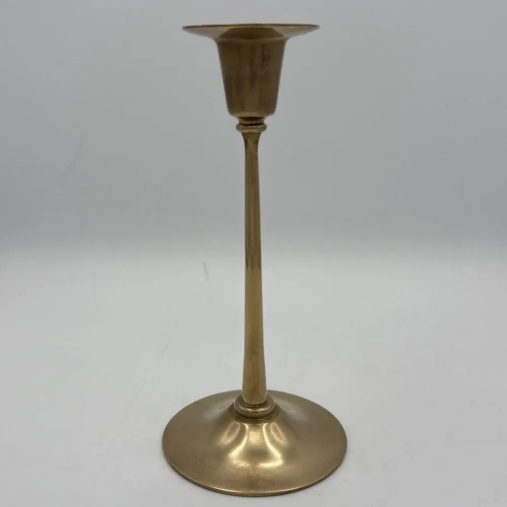 Vintage Brass Tall Stem Candlestick Holder Taper Candle 7